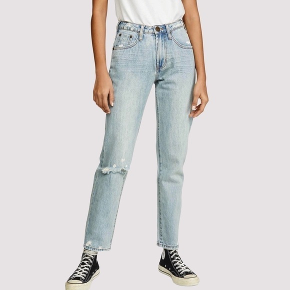 One Teaspoon Awesome Baggies Jean Kansas Blue Distressed Light Wash NWT - Picture 1 of 16